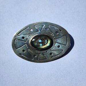 MCM 50's Vintage Mexican Sterling Silver 925 Abalone  Broach Danny's Modernism